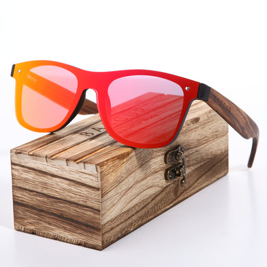 BARCUR Zebra Wooden Brand Vintage Style Sunglasses