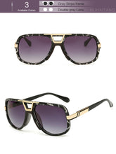 Load image into Gallery viewer, Luxury Designer Brand Aviator Sunglasses With Transparent Nose Pads