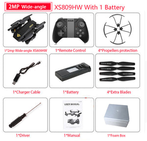 Visuo XS809W & XS809HW Quadcopter Mini Foldable Selfie Drone