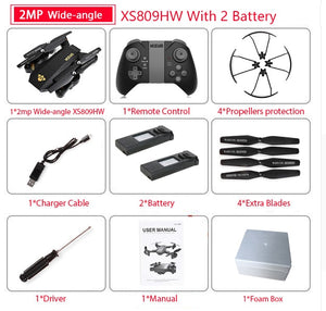 Visuo XS809W & XS809HW Quadcopter Mini Foldable Selfie Drone