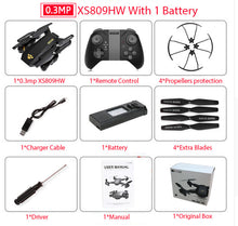 Load image into Gallery viewer, Visuo XS809W &amp; XS809HW Quadcopter Mini Foldable Selfie Drone