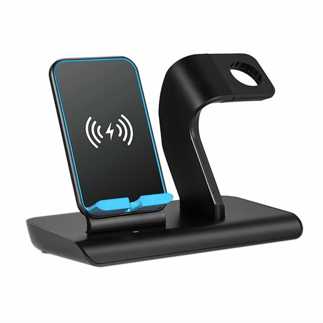 Fdgao 2 in 1 Qi Wireless Charger for iPhone, Apple Watch & Samsung S9 S8