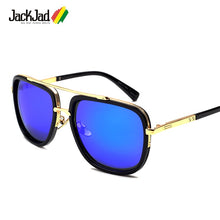 Load image into Gallery viewer, JackJad 2018 New Fashion Mach One Style Blue Mirror Aviation Sunglasses